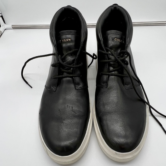 Cole Haan Other - SOLD. Cole Haan Black Leather Hi Top Sneakers - 12